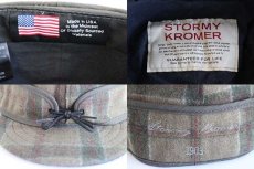 画像5: USA製 STORMY KROMER 耳当て付き タータンチェック ウールキャップ 7 1/4 (5)