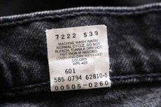 画像7: 90s USA製 Levi'sリーバイス 505 ブラック デニムパンツ カスタム w31 L34 (7)