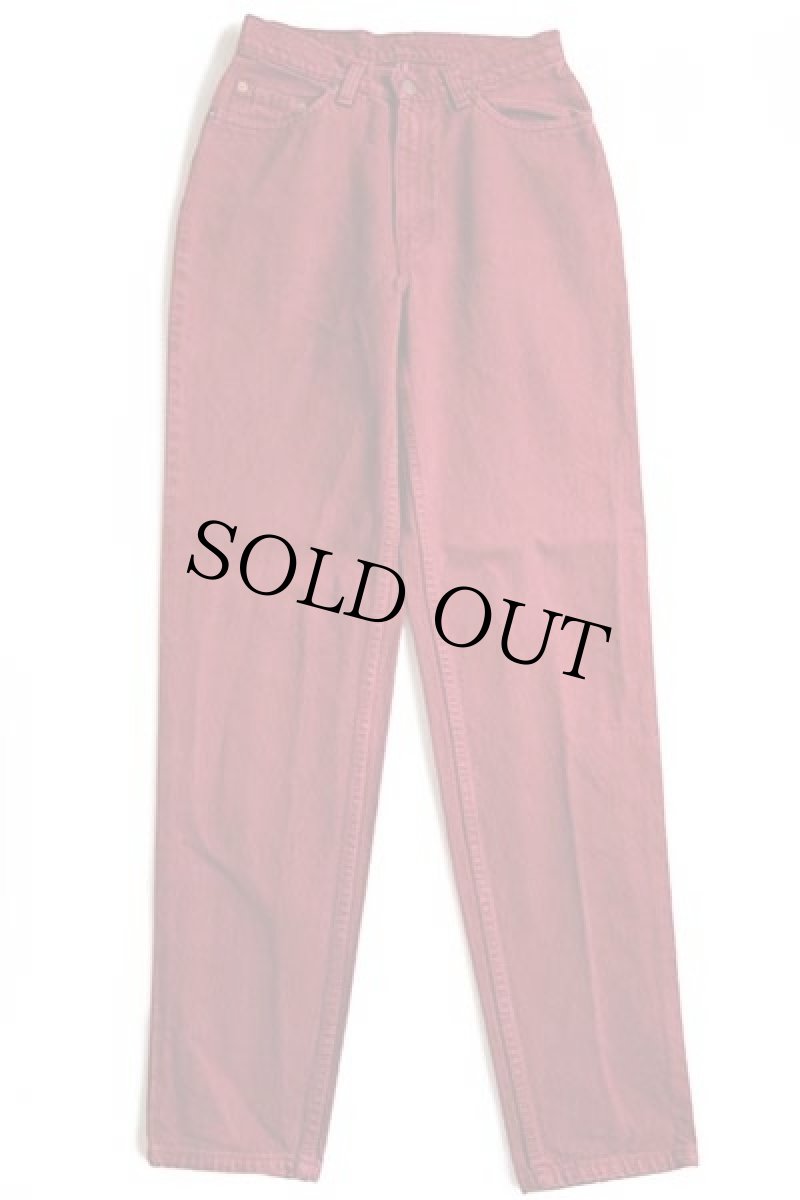 画像2: 90s Levi'sリーバイス 512 カラーデニムパンツ 後染め バーガンディ M (2)