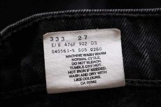 画像7: 90s カナダ製 Levi'sリーバイス 505 ブラック デニムパンツ w34 L32 (7)