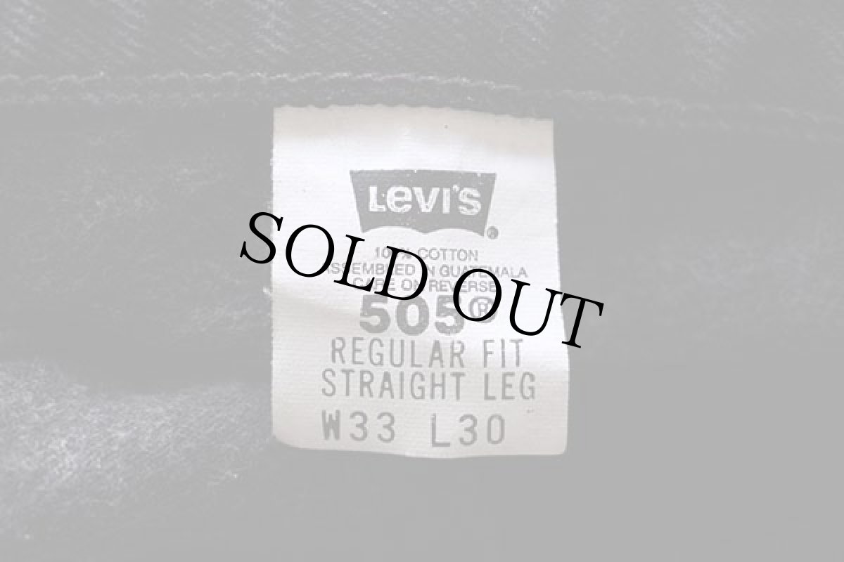 画像6: 90s Levi'sリーバイス 505 ブラック デニムパンツ w33 L30 (6)