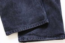 画像9: 00s メキシコ製 Levi'sリーバイス 545 LOOSE FIT ブラック デニムパンツ w48 L32★特大 (9)