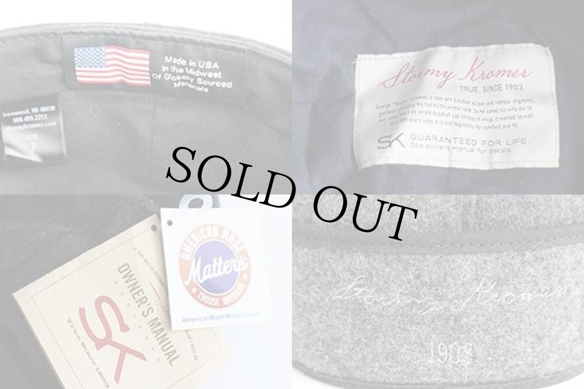 画像5: 未使用★USA製 Stormy Kromer 耳当て付き ウールキャップ チャコールグレー 7 (5)