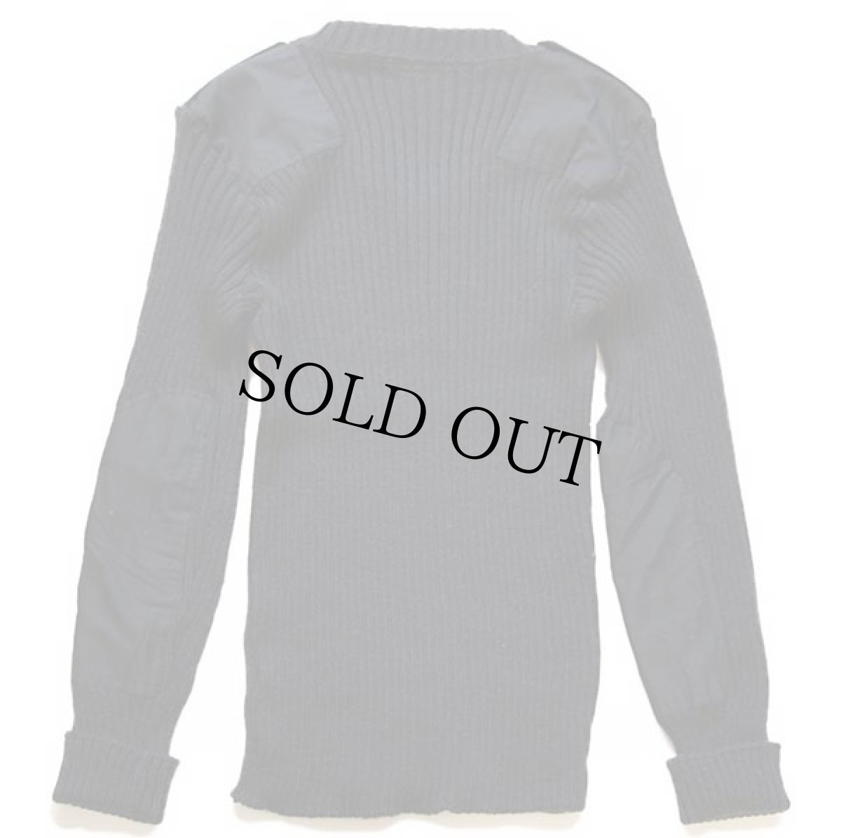 画像2: 英国製 The Woolly Pully Vネック ウールニット コマンドセーター 黒 42 (2)