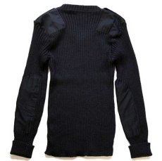 画像2: 英国製 The Woolly Pully Vネック ウールニット コマンドセーター 黒 42 (2)