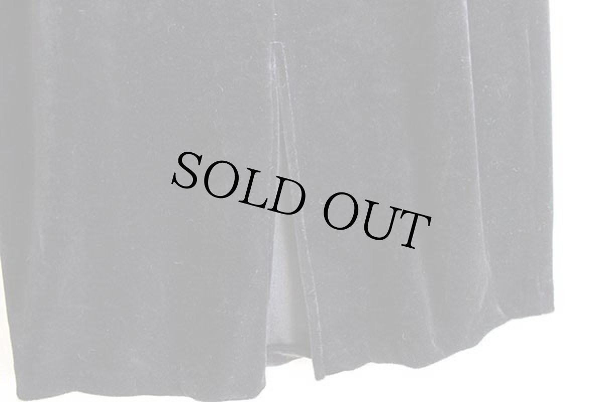 画像4: 90s USA製 BRIDGETOWN COLLECTION 無地 マキシ丈 ベロアスカート 黒 M (4)