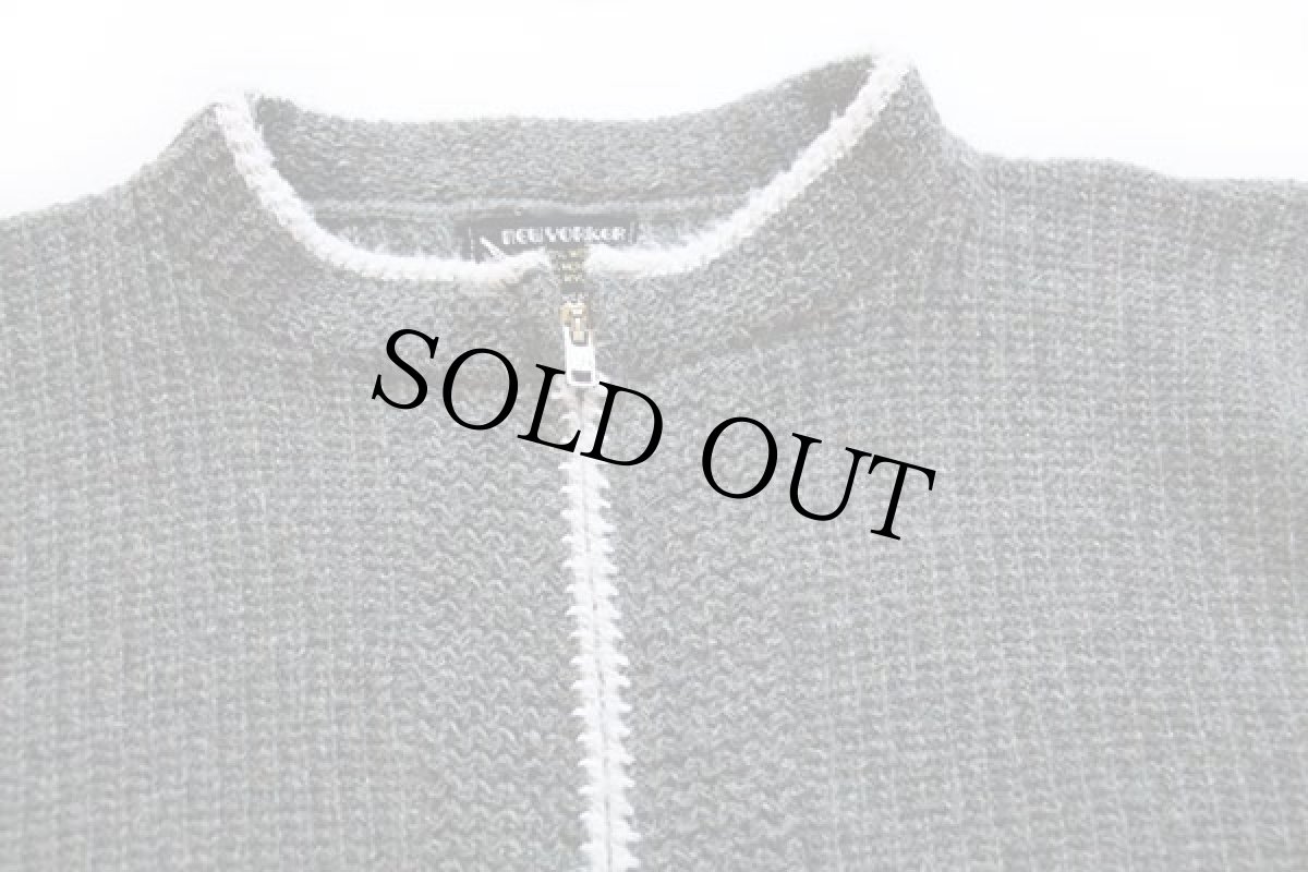 画像3: 60s USA製 NEW YORKER モヘヤ ニット フルジップ セーター (3)