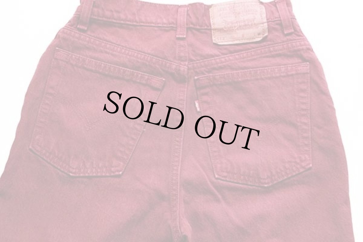 画像5: 90s Levi'sリーバイス 512 カラーデニムパンツ 後染め バーガンディ M (5)