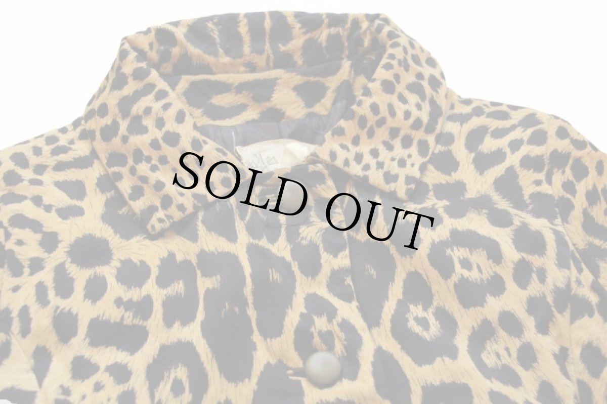 画像4: 50s USA製 Harold Lawrence of London レオパード柄 ステンカラーコート (4)