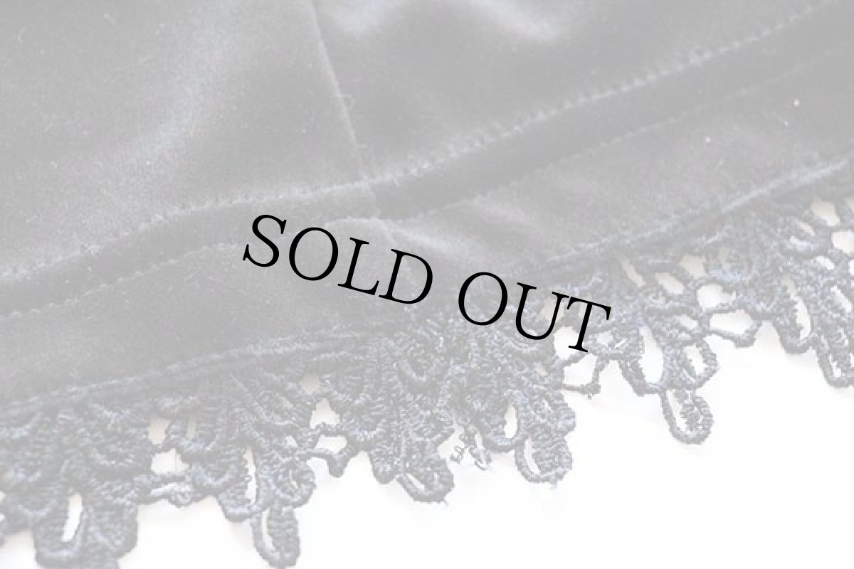 画像7: USA製 Coldwater Creek マキシ丈 ノースリーブ ベロア ワンピース&ショート丈ジャケット セット 黒 L (7)