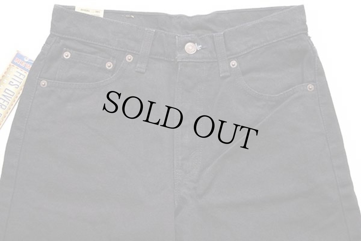 画像4: デッドストック★90s USA製 Levi'sリーバイス 555 ブラック デニムパンツ w30 L32 (4)