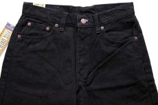 画像4: デッドストック★90s USA製 Levi'sリーバイス 555 ブラック デニムパンツ w30 L32 (4)