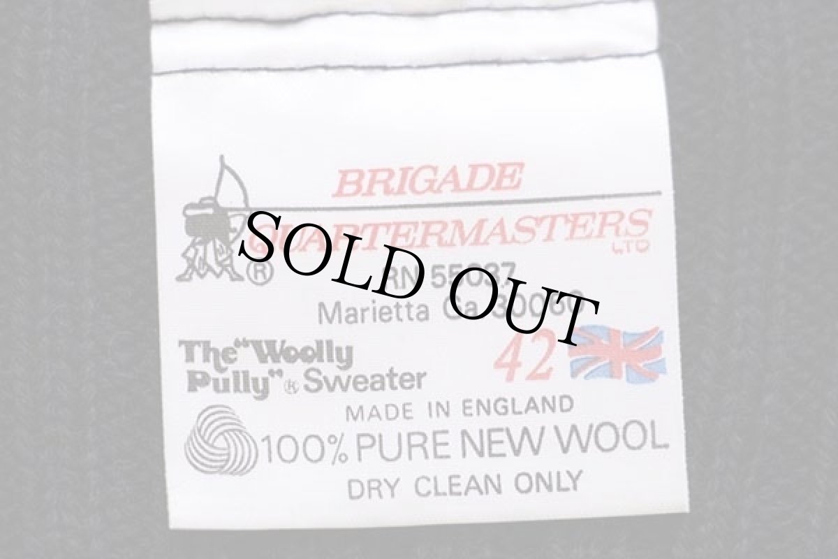 画像4: 英国製 The Woolly Pully Vネック ウールニット コマンドセーター 黒 42 (4)