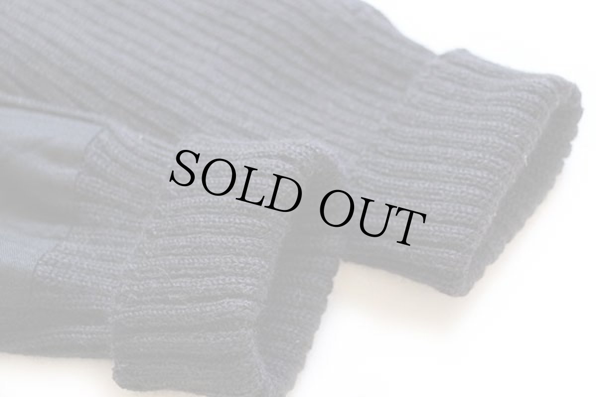 画像6: 英国製 The Woolly Pully Vネック ウールニット コマンドセーター 黒 42 (6)