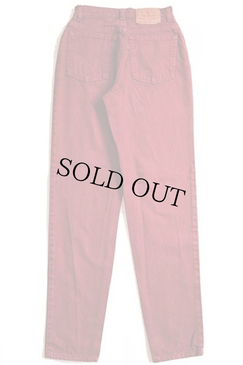 画像3: 90s Levi'sリーバイス 512 カラーデニムパンツ 後染め バーガンディ M (3)