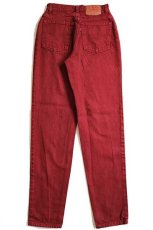 画像3: 90s Levi'sリーバイス 512 カラーデニムパンツ 後染め バーガンディ M (3)