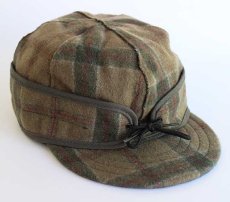 画像1: USA製 STORMY KROMER 耳当て付き タータンチェック ウールキャップ 7 1/4 (1)