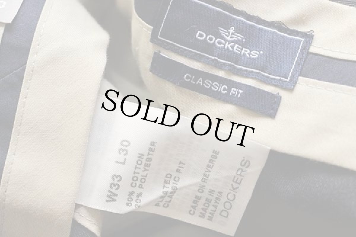 画像6: デッドストック★00s DOCKERSドッカーズ ツータック スラックス パンツ チャコールグレー w33 L30★Levi'sリーバイス (6)