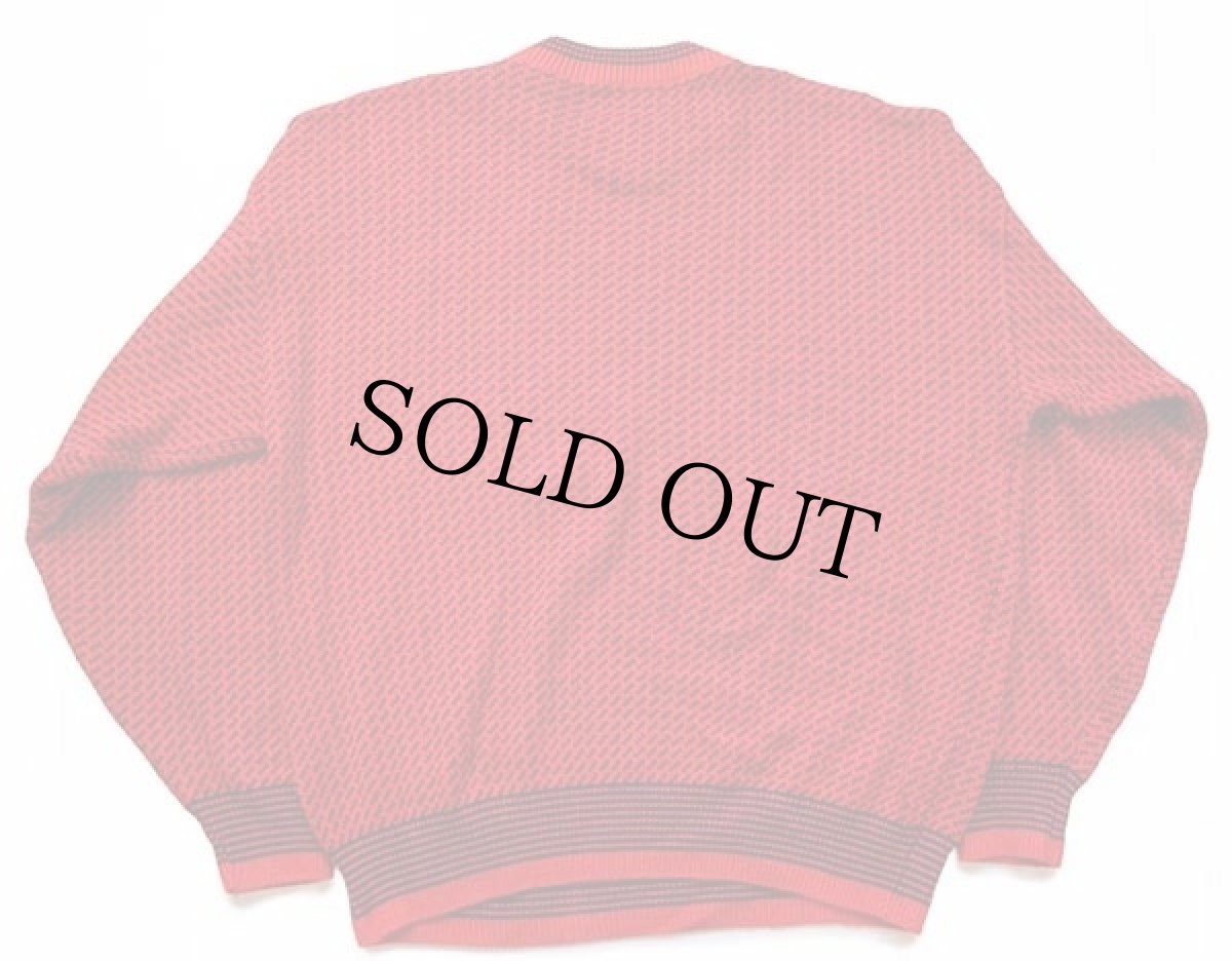 画像2: 90s USA製 Winona Knits バーズアイ コットンニット セーター 赤 2XL (2)