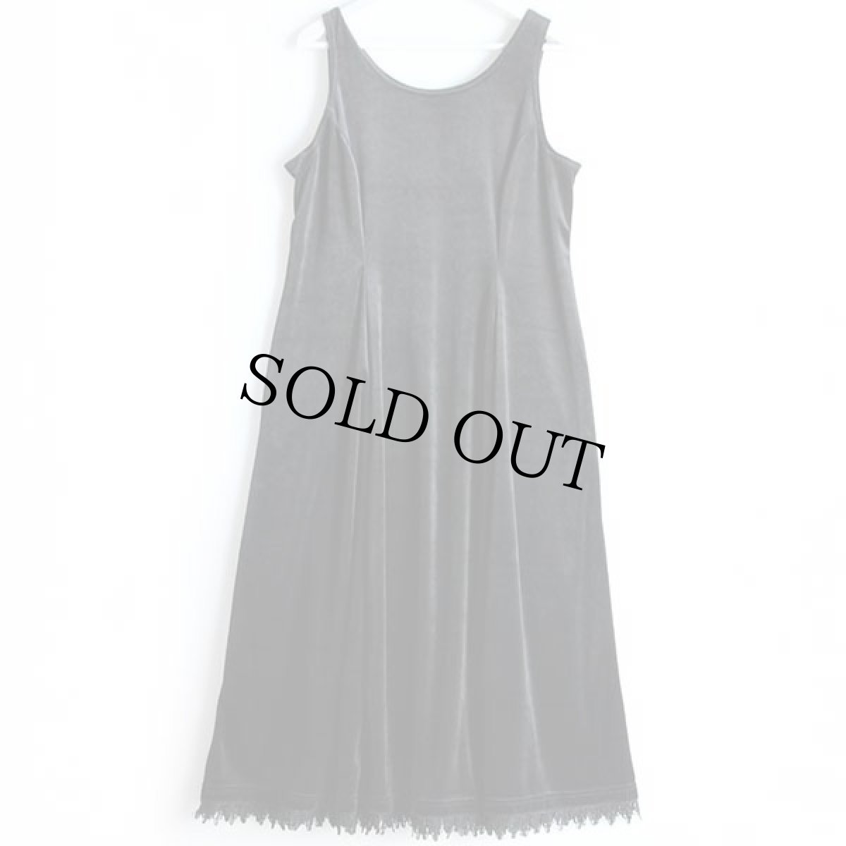 画像3: USA製 Coldwater Creek マキシ丈 ノースリーブ ベロア ワンピース&ショート丈ジャケット セット 黒 L (3)