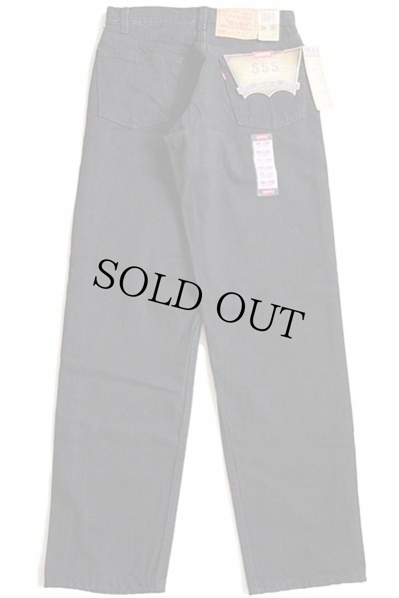 画像3: デッドストック★90s USA製 Levi'sリーバイス 555 ブラック デニムパンツ w30 L32 (3)
