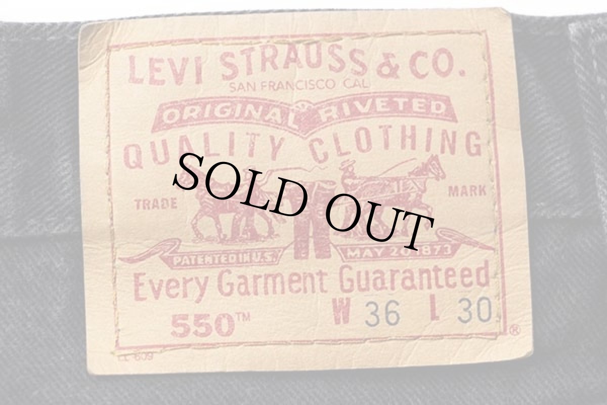 画像6: 90s カナダ製 Levi'sリーバイス 550 ブラック デニムパンツ w36 L30 (6)