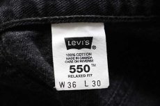 画像7: 90s カナダ製 Levi'sリーバイス 550 ブラック デニムパンツ w36 L30 (7)