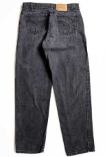画像3: 90s Levi'sリーバイス 550 ブラック デニムパンツ w34 L30 (3)