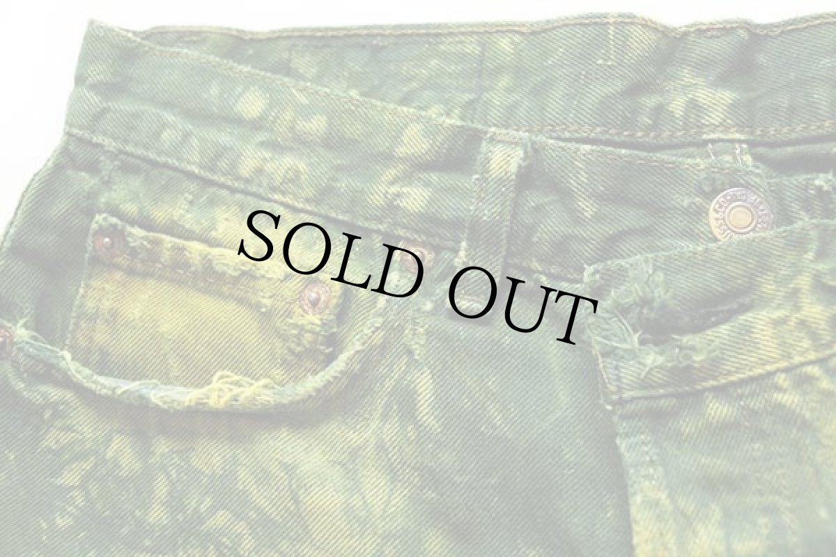 画像7: 80s Levi'sリーバイス 501 タイダイ染め デニムパンツ w33 (7)