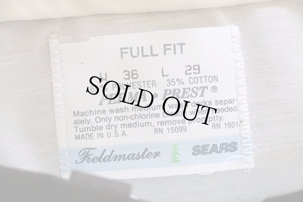 画像7: デッドストック★80s USA製 SEARS Fieldmaster サマー ワークパンツ 焦げ茶 w36 L29 (7)