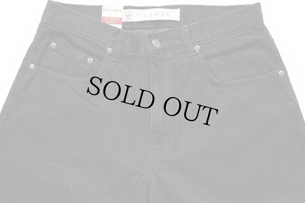 画像4: デッドストック★00s メキシコ製 ARIZONA ブラック デニムパンツ w32 L34 (4)