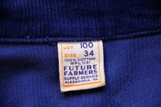 画像5: 60s FFA FUTURE FARMERS ILLINOIS チェーン刺繍&パッチ付き コーデュロイ ファーマーズジャケット 紺 34 (5)