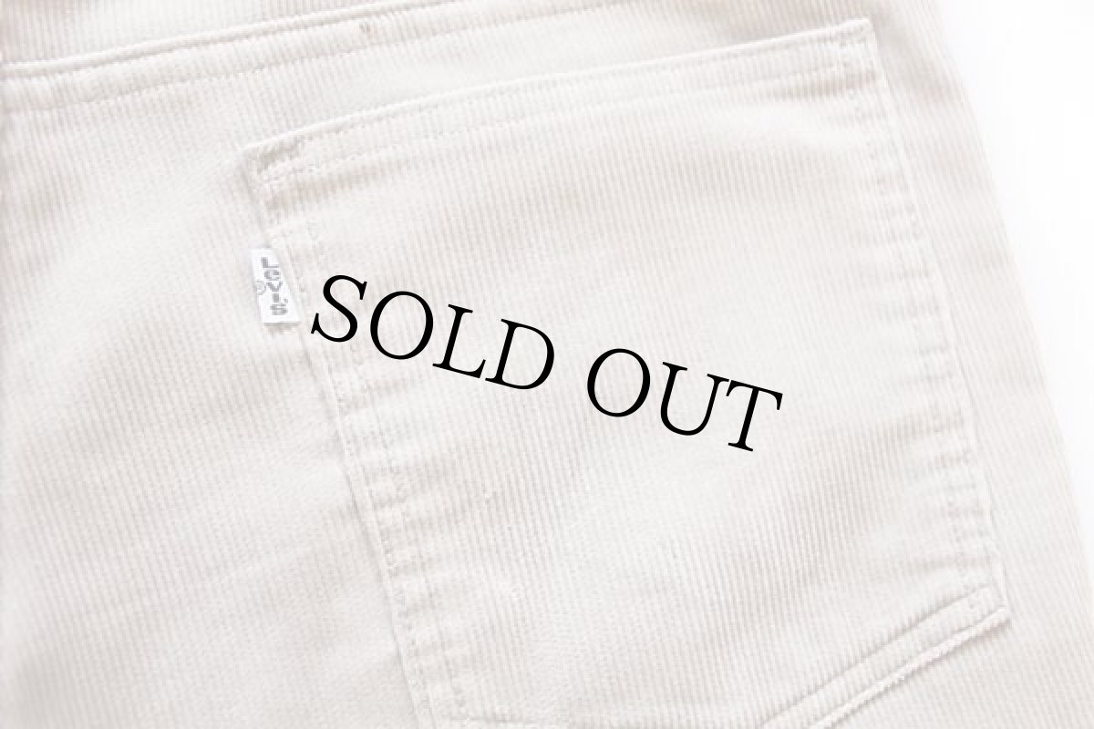 画像8: 80s USA製 Levi'sリーバイス 519 コーデュロイパンツ ライトベージュ w33 L30 (8)