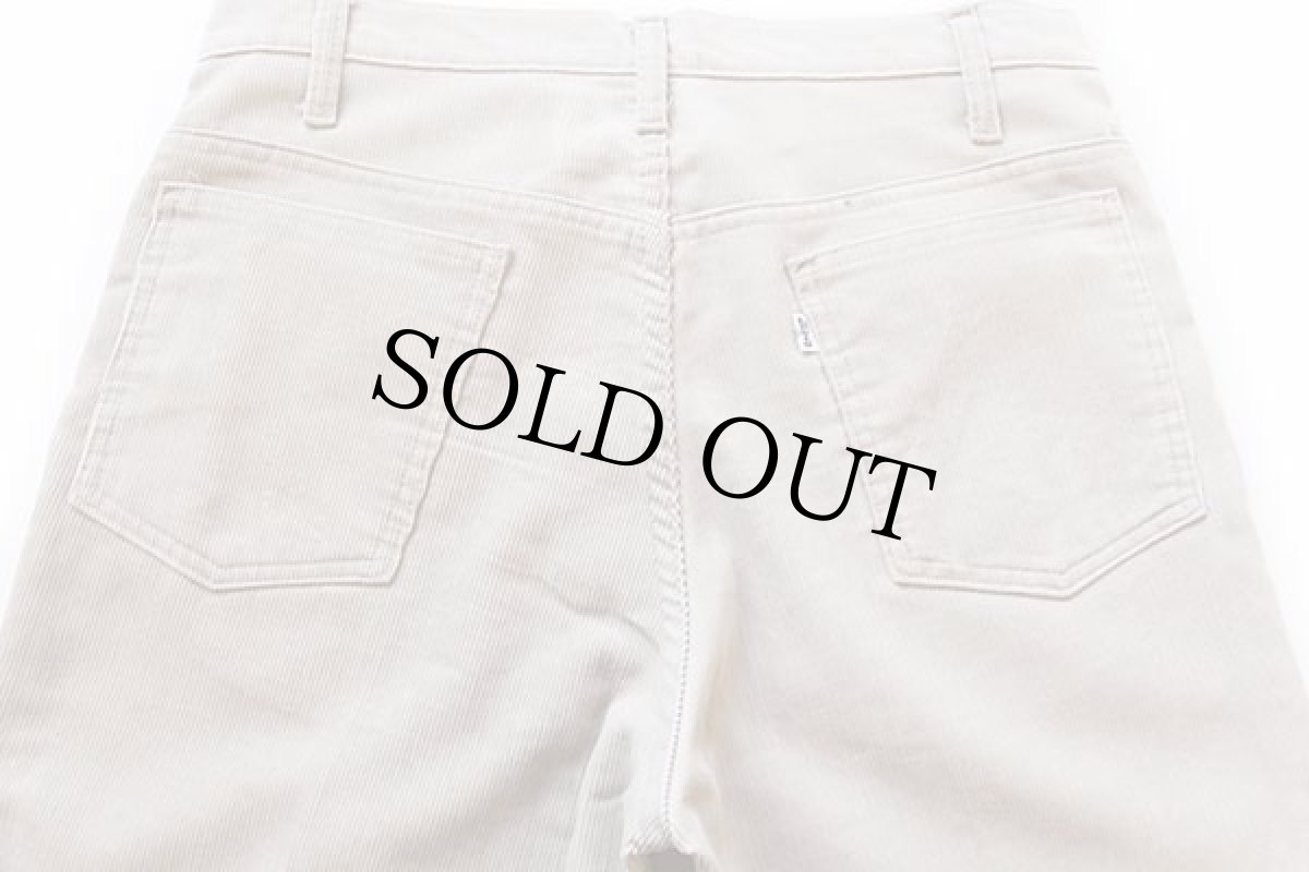 画像5: 80s USA製 Levi'sリーバイス 519 コーデュロイパンツ ライトベージュ w33 L30 (5)