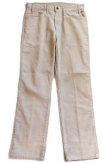 画像2: 80s USA製 Levi'sリーバイス 519 コーデュロイパンツ ライトベージュ w33 L30 (2)