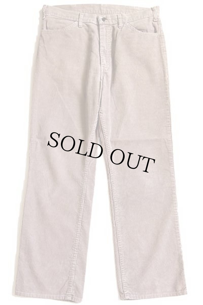 画像2: 80s USA製 JCPenney Plain Pockets コーデュロイパンツ ベージュ w34 L29 (2)