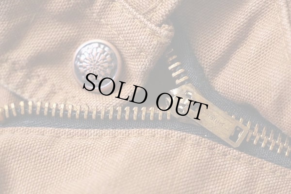 画像7: 70s USA製 a Pella Big Dutch Garments チェック ネルライナー ダック地 ペインターパンツ 茶 w40 (7)