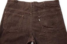 画像5: 70s USA製 Levi'sリーバイス 646 コーデュロイパンツ 焦げ茶 w38★ベルボトム (5)