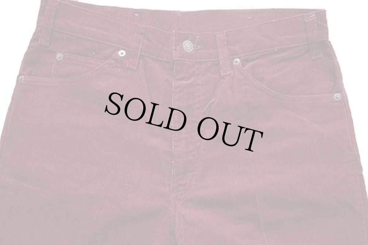 画像4: デッドストック★70s USA製 Levi'sリーバイス 517 コーデュロイパンツ バーガンディ w34 L36★ブーツカット (4)