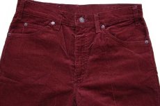 画像4: デッドストック★70s USA製 Levi'sリーバイス 517 コーデュロイパンツ バーガンディ w34 L36★ブーツカット (4)