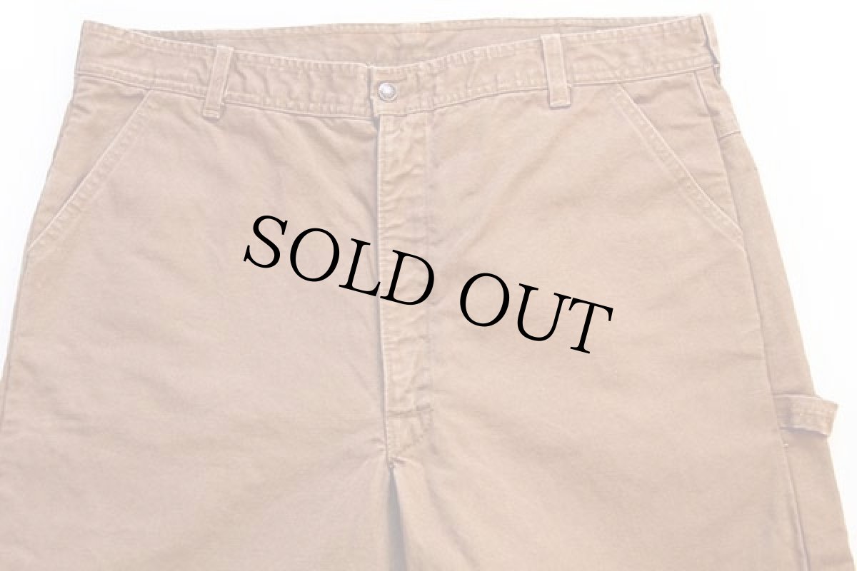 画像4: 70s USA製 a Pella Big Dutch Garments チェック ネルライナー ダック地 ペインターパンツ 茶 w40 (4)