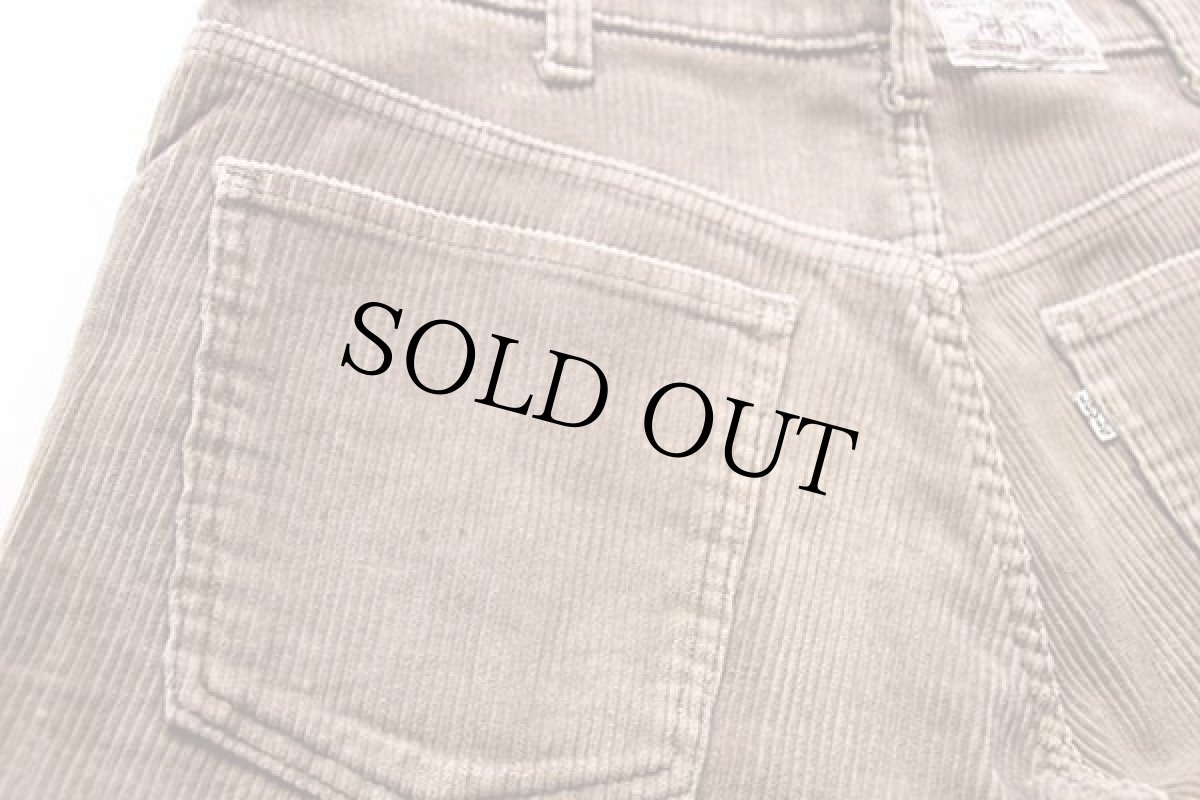 画像8: 80s Levi'sリーバイス 41505 太畝 コーデュロイパンツ ベージュ w33 (8)