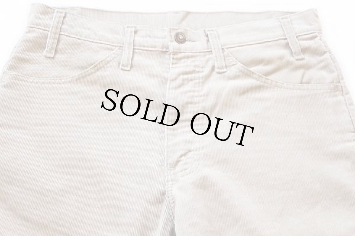 画像4: 80s USA製 Levi'sリーバイス 519 コーデュロイパンツ ライトベージュ w33 L30 (4)