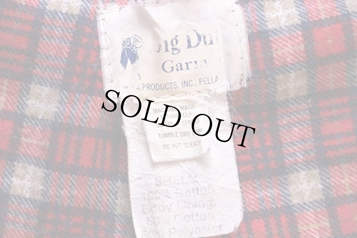 画像6: 70s USA製 a Pella Big Dutch Garments チェック ネルライナー ダック地 ペインターパンツ 茶 w40 (6)