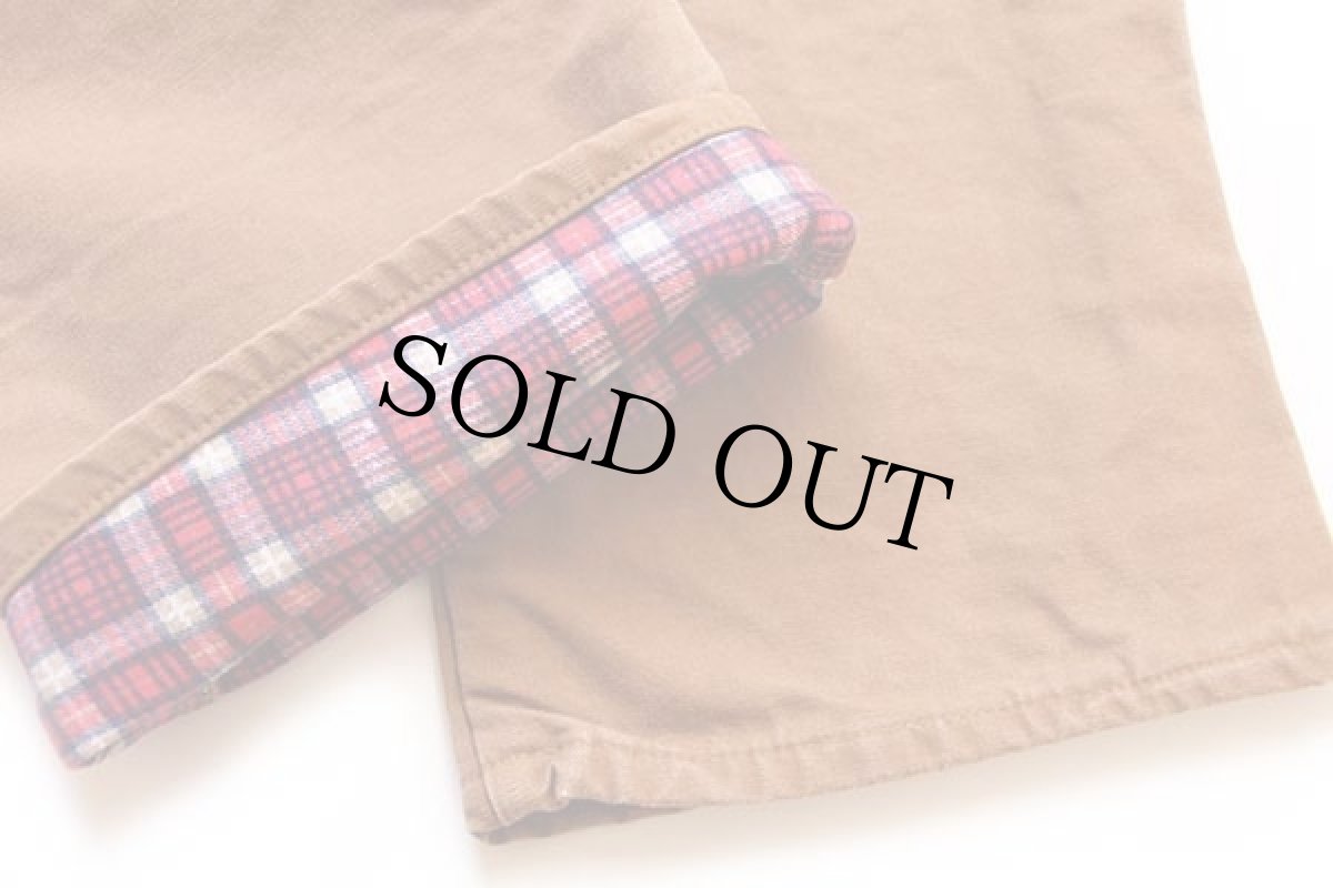 画像9: 70s USA製 a Pella Big Dutch Garments チェック ネルライナー ダック地 ペインターパンツ 茶 w40 (9)