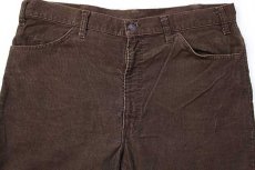 画像4: 70s USA製 Levi'sリーバイス 646 コーデュロイパンツ 焦げ茶 w38★ベルボトム (4)