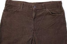 画像4: 70s Levi'sリーバイス 646 コーデュロイパンツ 焦げ茶 w38★ベルボトム (4)