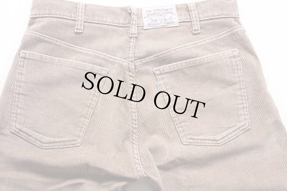 画像5: 80s Levi'sリーバイス 41505 太畝 コーデュロイパンツ ベージュ w33 (5)