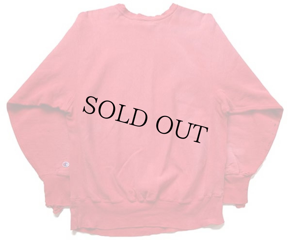 画像2: 90s USA製 Championチャンピオン ST.JOHN'S U WRESTLING 三段中抜き リバースウィーブ スウェット ボロ 赤 フェード XL (2)