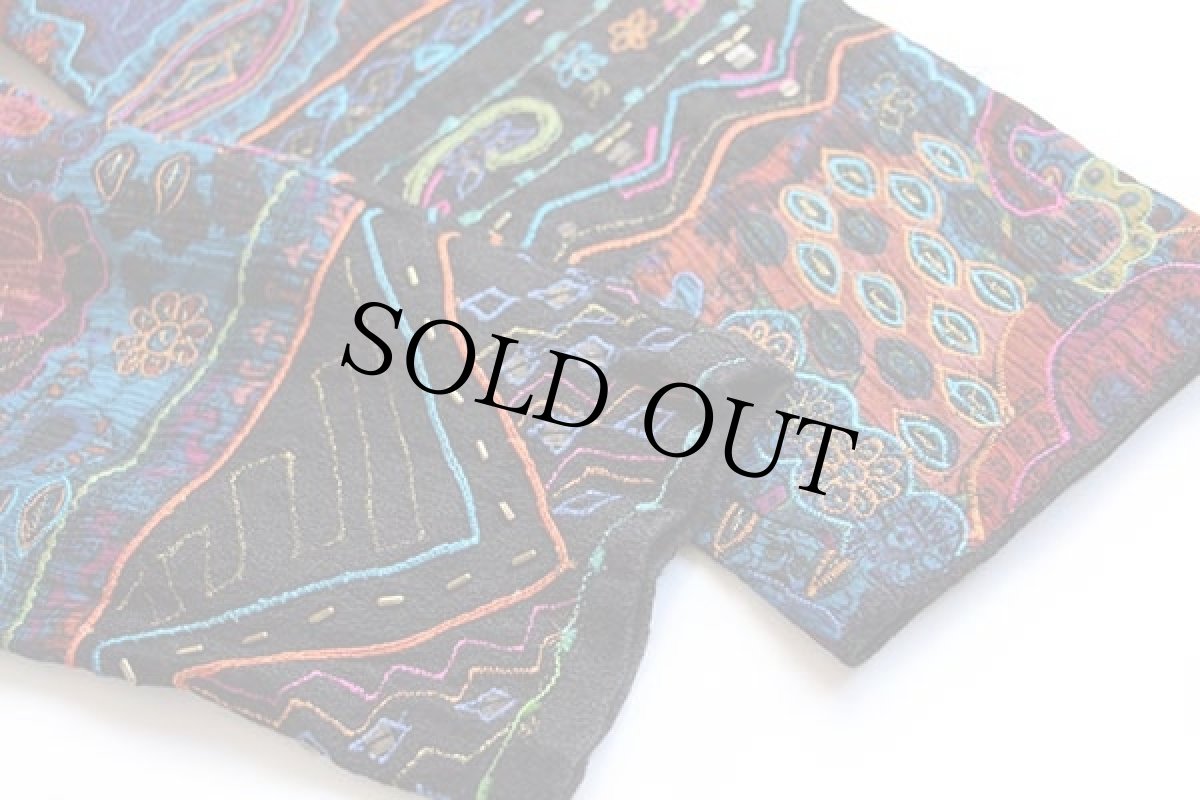 画像6: CHICO'S アップリケ&スパンコール&ビーズ&刺繍 装飾 コットン×レーヨン ジャケット 2 (6)